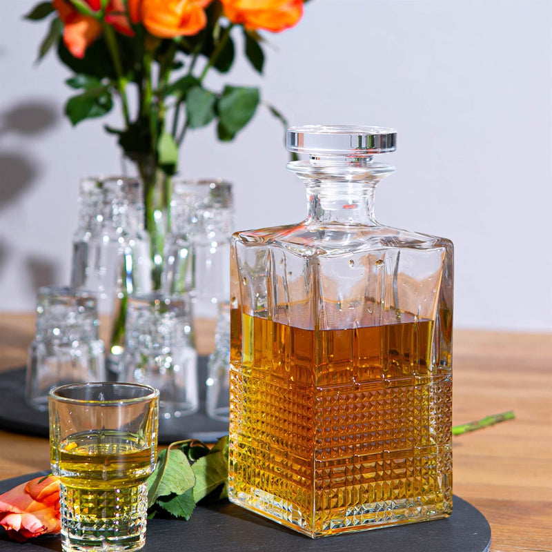780ml Bartender Novecento Glass Whisky Decanter - By Bormioli Rocco