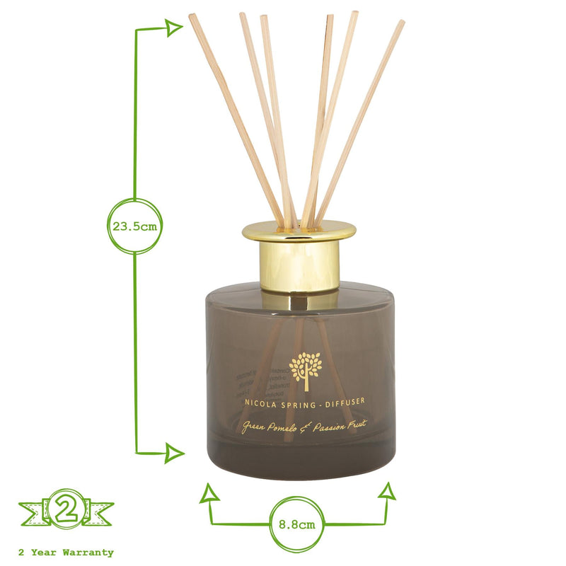 200ml Green Pomelo & Passion Fruit Scented Reed Diffuser - By Nicola Spring