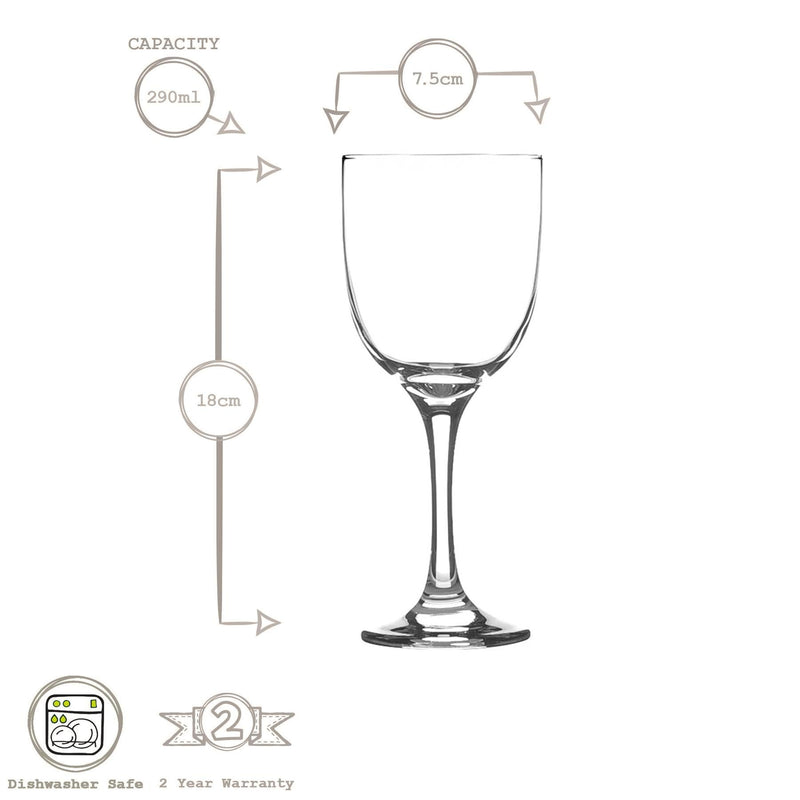 290ml Tokyo White Wine Glasses - Pack of Six - By LAV