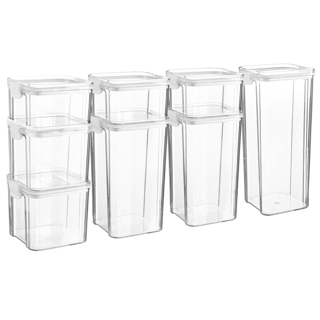 8pc Plastic Food Storage Containers Set