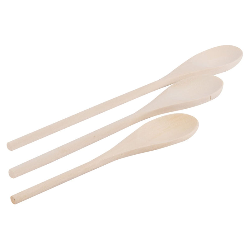 3pc 3 Sizes Wooden Cooking Spoon Set - By Ashley