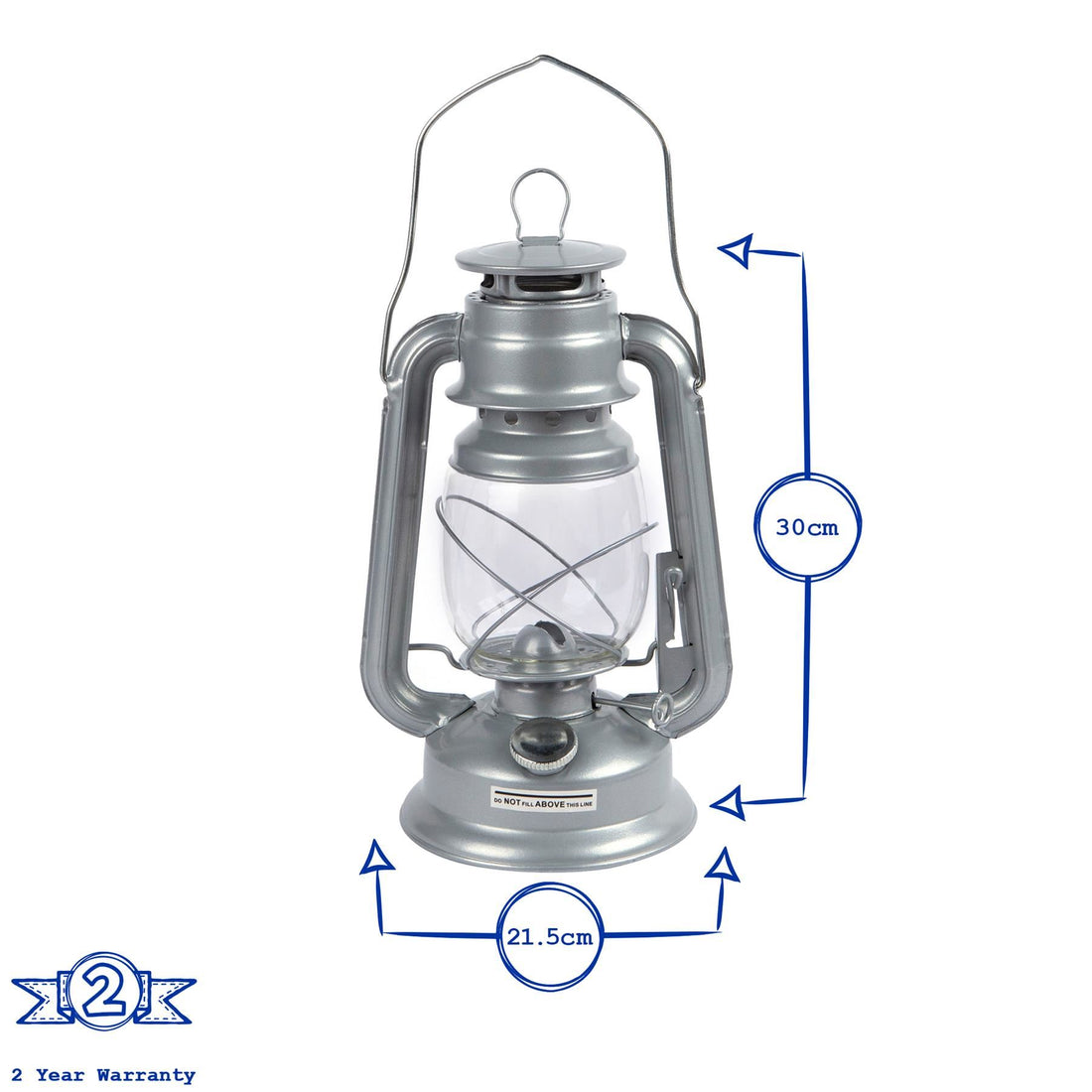 30cm Paraffin Metal Hurricane Lantern