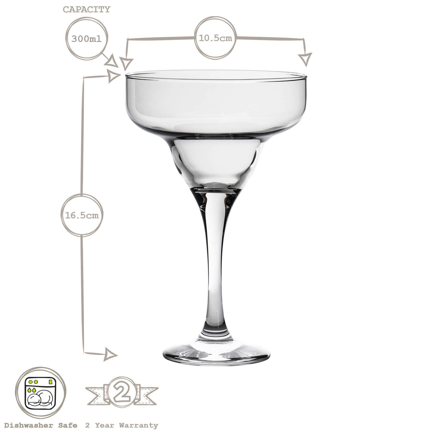 300ml Misket Margarita Glasses - Pack of Six