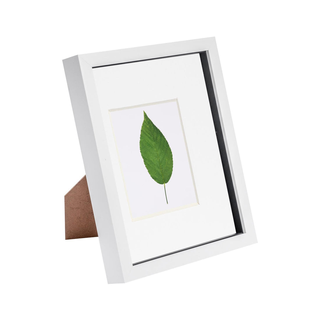 White 8" x 10" Shadow Box Photo Frame with 4" x 6" White Mount &amp; Black Spacer