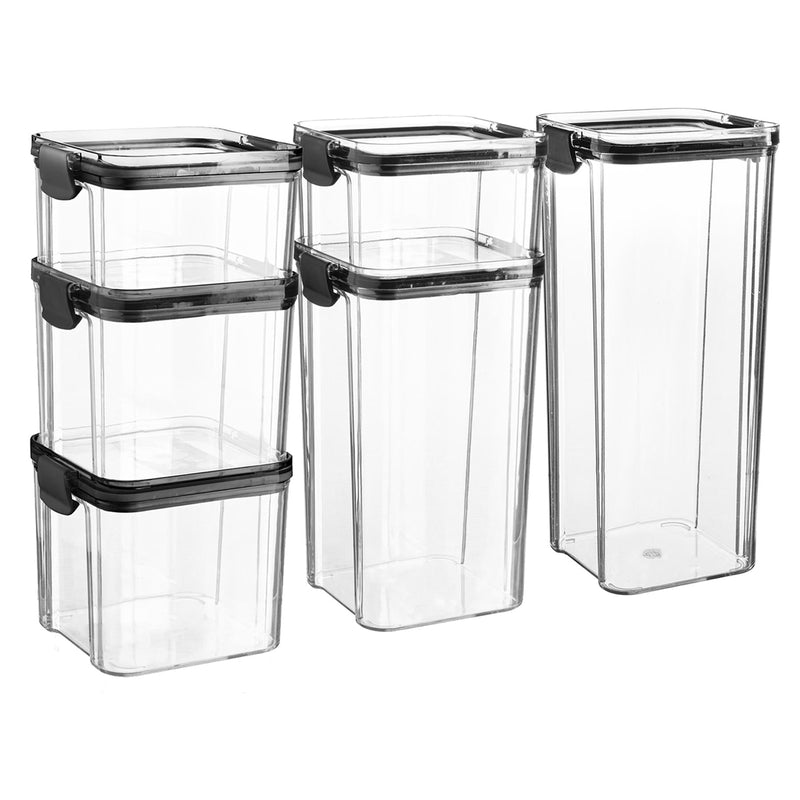 6pc Food Storage Containers Set - Four Sizes - By Argon Tableware