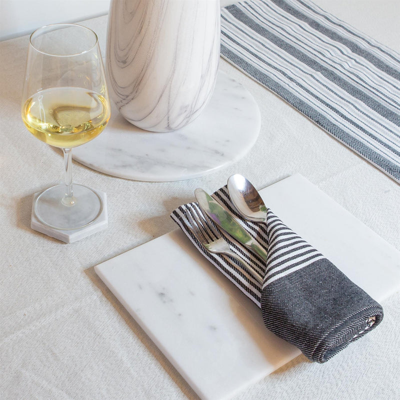 30cm x 20cm Rectangular Marble Placemats - Pack of Six - By Argon Tableware