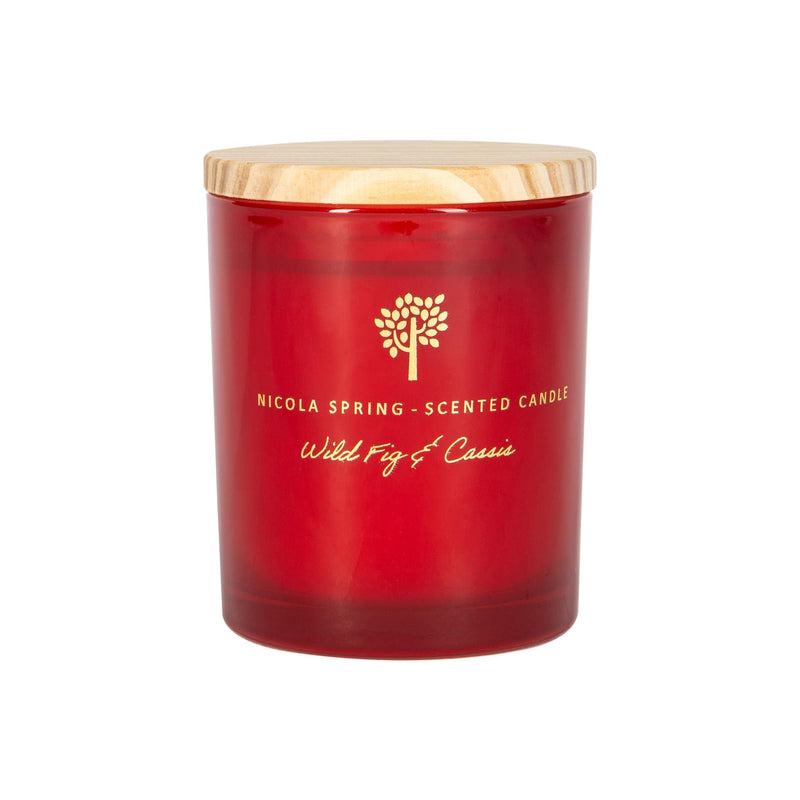 130g Wild Fig & Cassis Scented Soy Wax Candle - By Nicola Spring