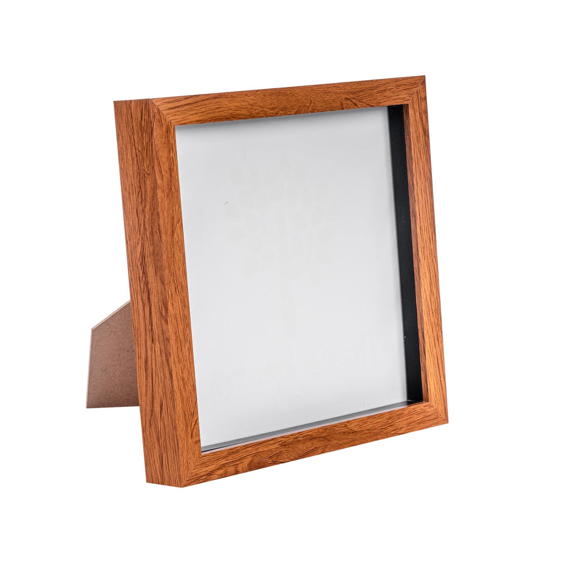 Dark Wood 8" x 8" Shadow Box Photo Frame with Black Spacer