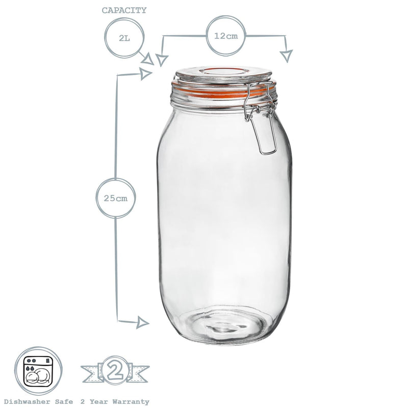 2L Classic Glass Storage Jar - By Argon Tableware