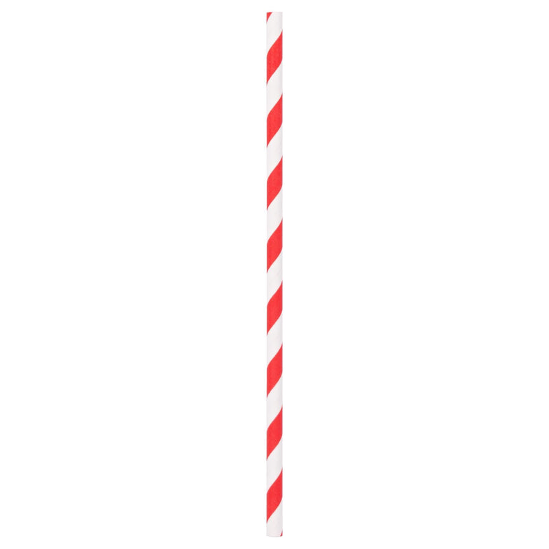 Red Stripe 19.5cm Paper Straws - Pack of 40 - By Ashley