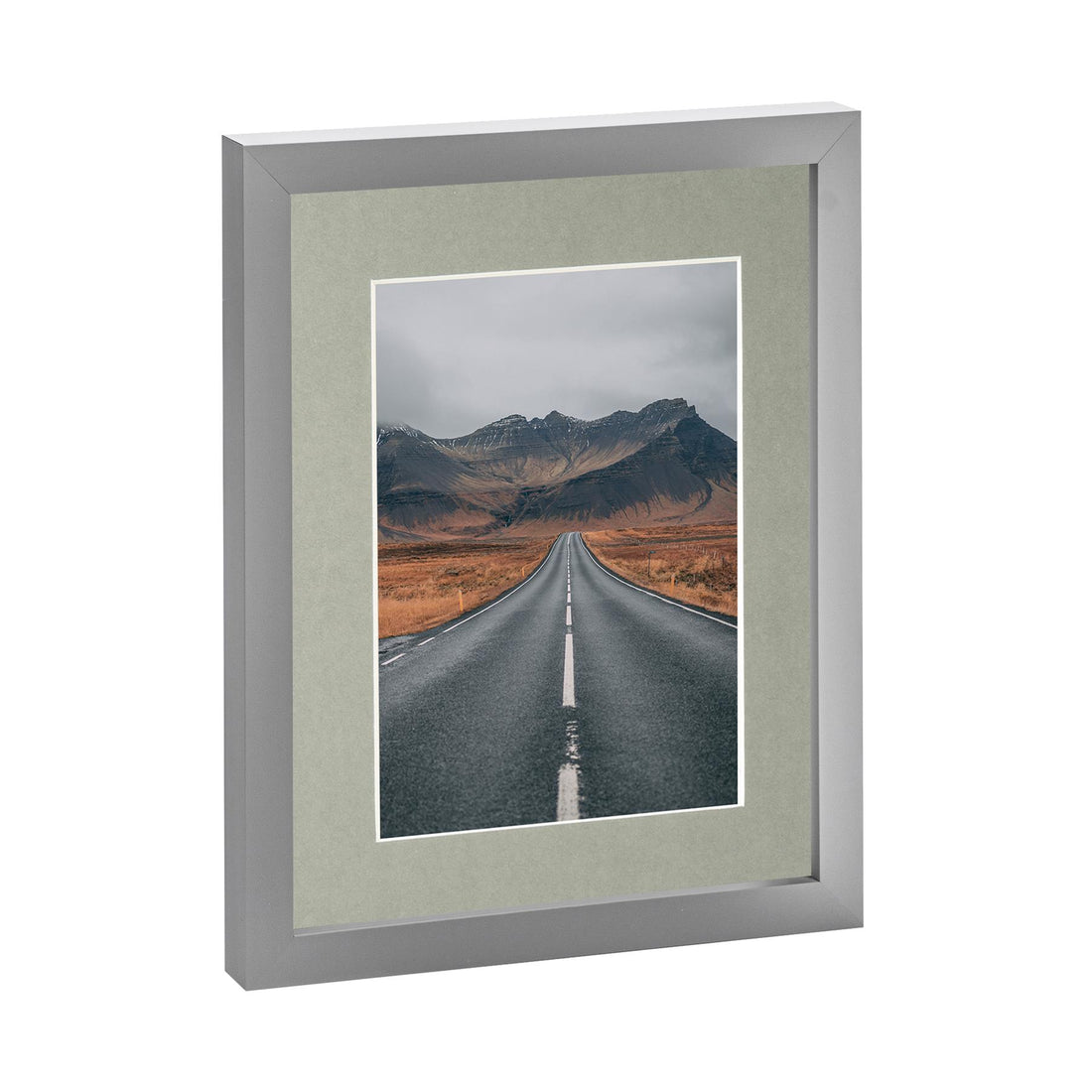 Grey 8" x 10" Photo Frame with Grey 5" x 7" Mount