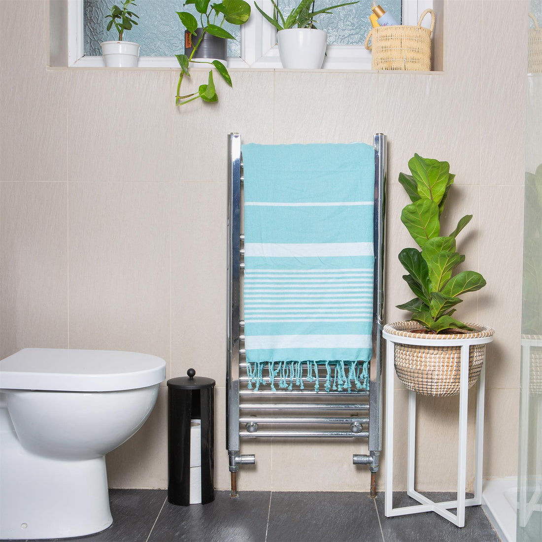 Sky Blue 160cm x 90cm Deluxe Turkish Cotton Bath Towel