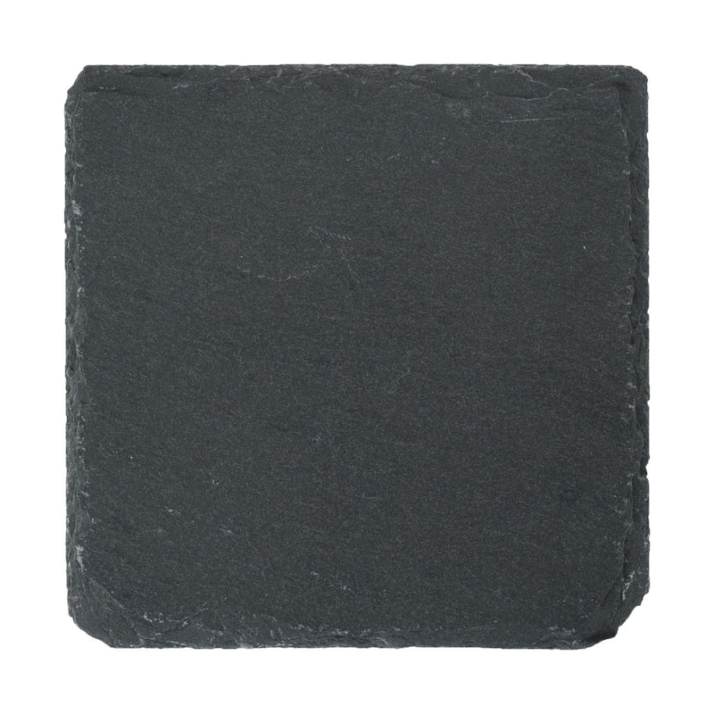 Black Square Slate Coasters - Pack of Six - By Argon Tableware