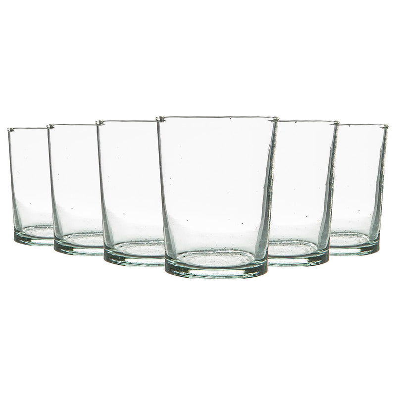 215ml Meknes Recycled Tumbler Glasses - Pack of Six - By Nicola Spring