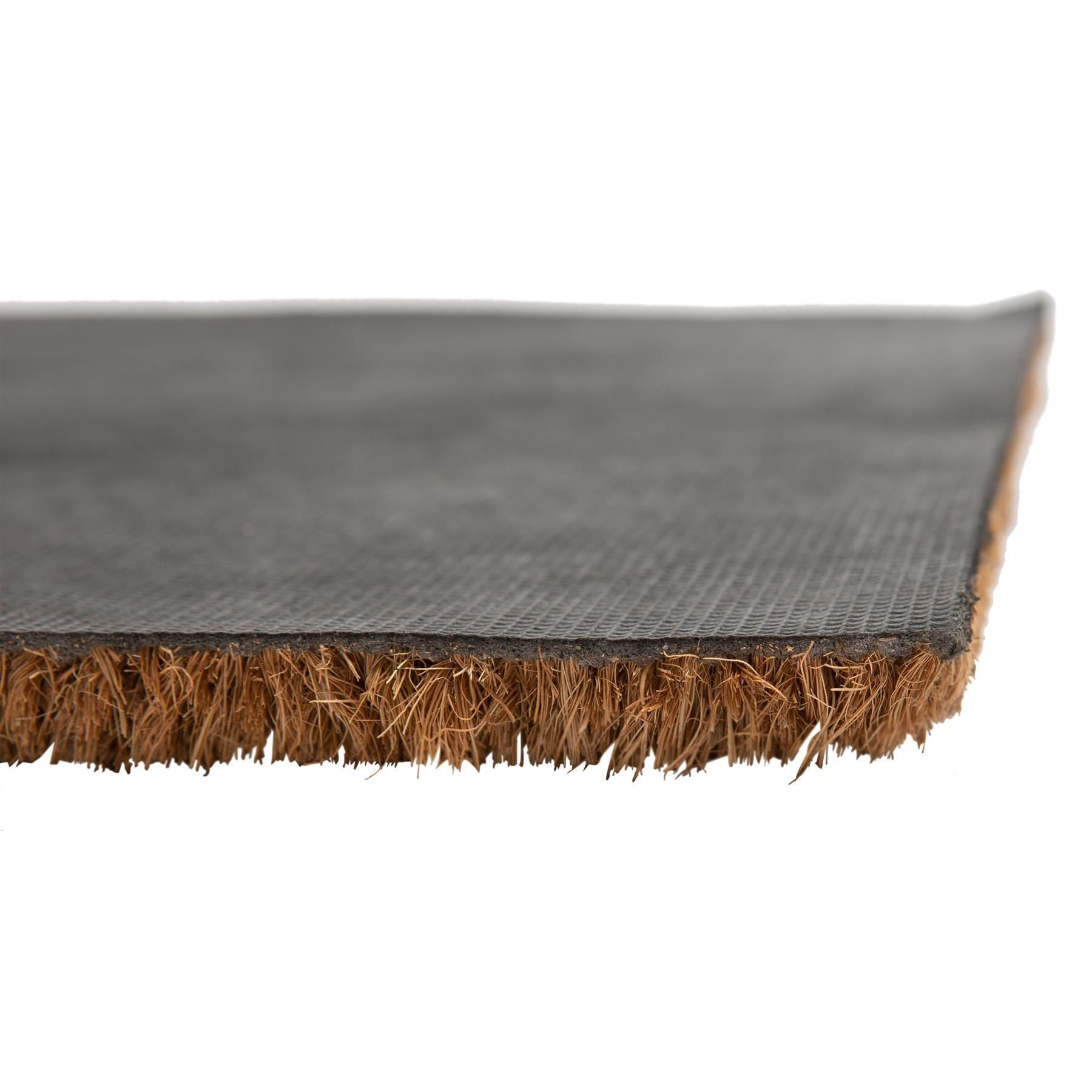 120cm x 40cm Grey Inset Coir Double Door Mat