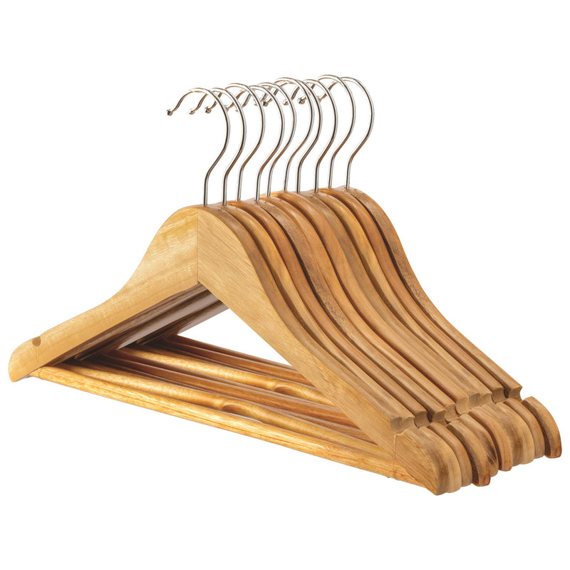 Kid's Wooden Hangers - Pack of 10 - By Harbour Housewares