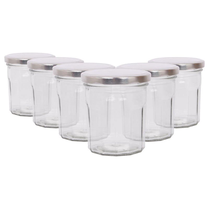 310ml Glass Jam Jars with Lids - Pack of 6 - By Argon Tableware