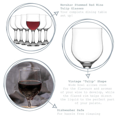 240ml Nevakar Wine Glasses - Pack of Six