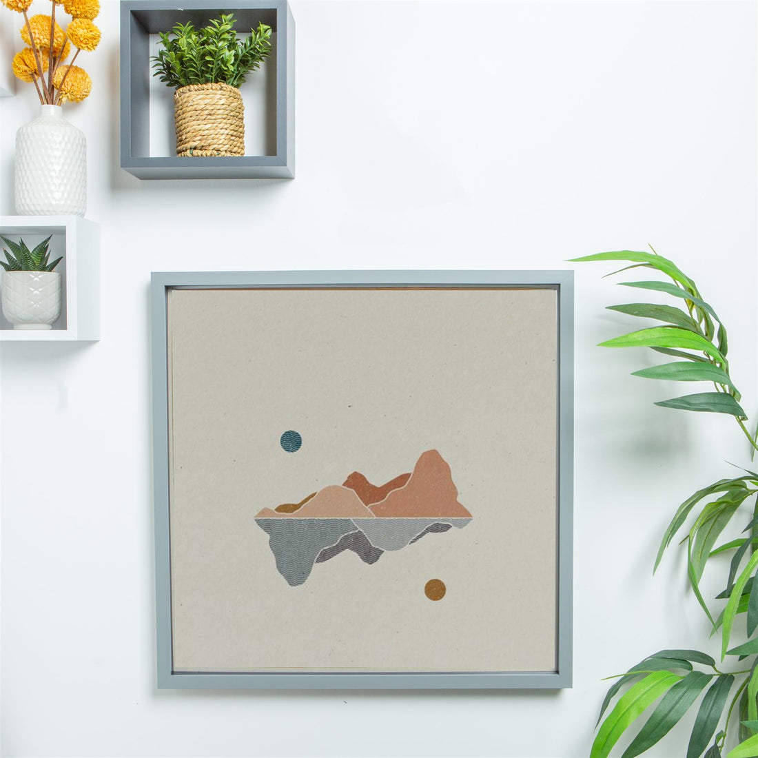 Grey 20" x 20" Shadow Box Photo Frame