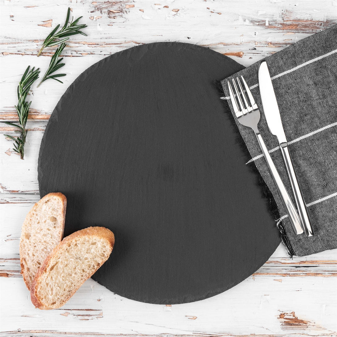 33cm Round Slate Placemats - Pack of Six