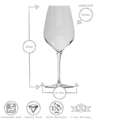 430ml Inalto Tre Sensi White Wine Glasses - Pack of Six