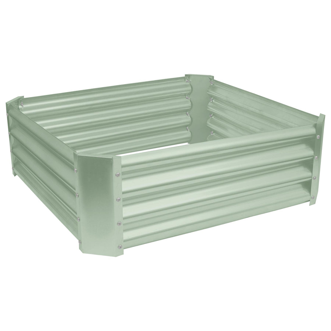 Green Square Galvanised Steel Raised Garden Bed - 90cm x 90cm