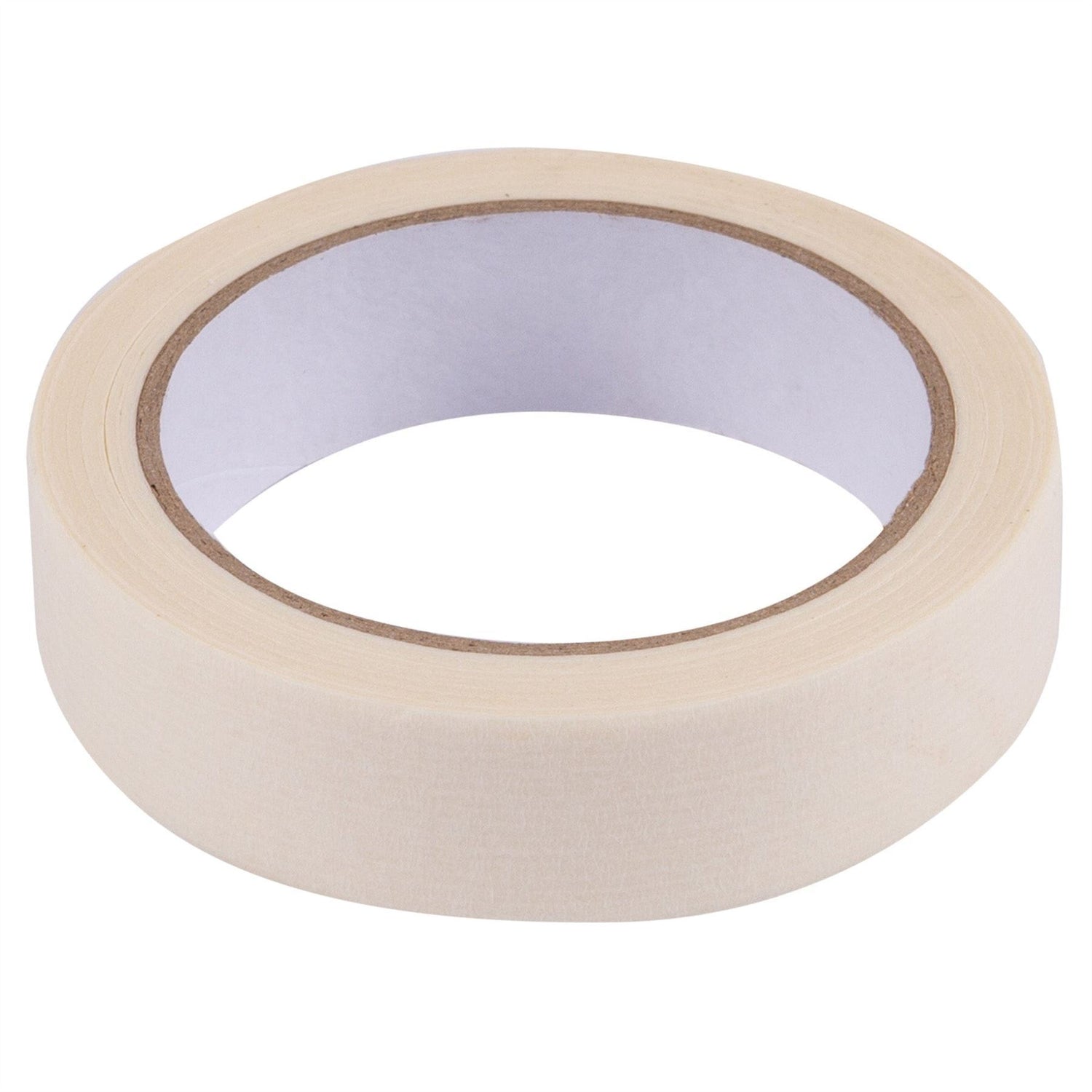 White 50m x 25mm Masking Tape - By Blackspur