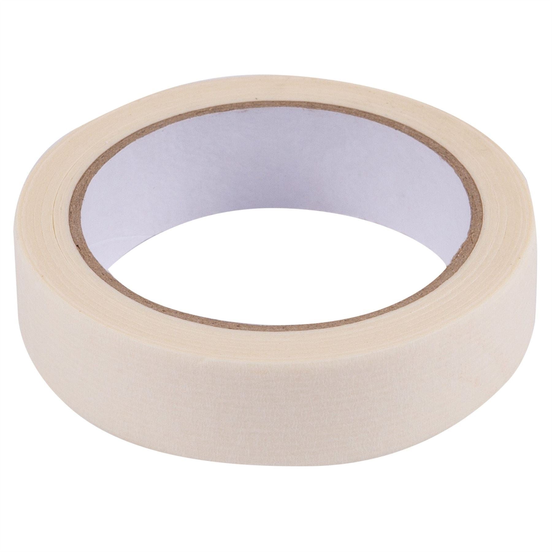 White 50m x 25mm Masking Tape - By Blackspur