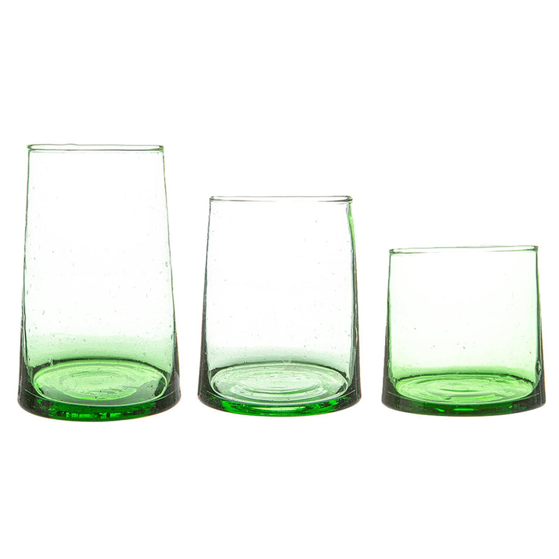 18pc Merzouga Recycled Tumbler & Highball Glasses Set - By Nicola Spring
