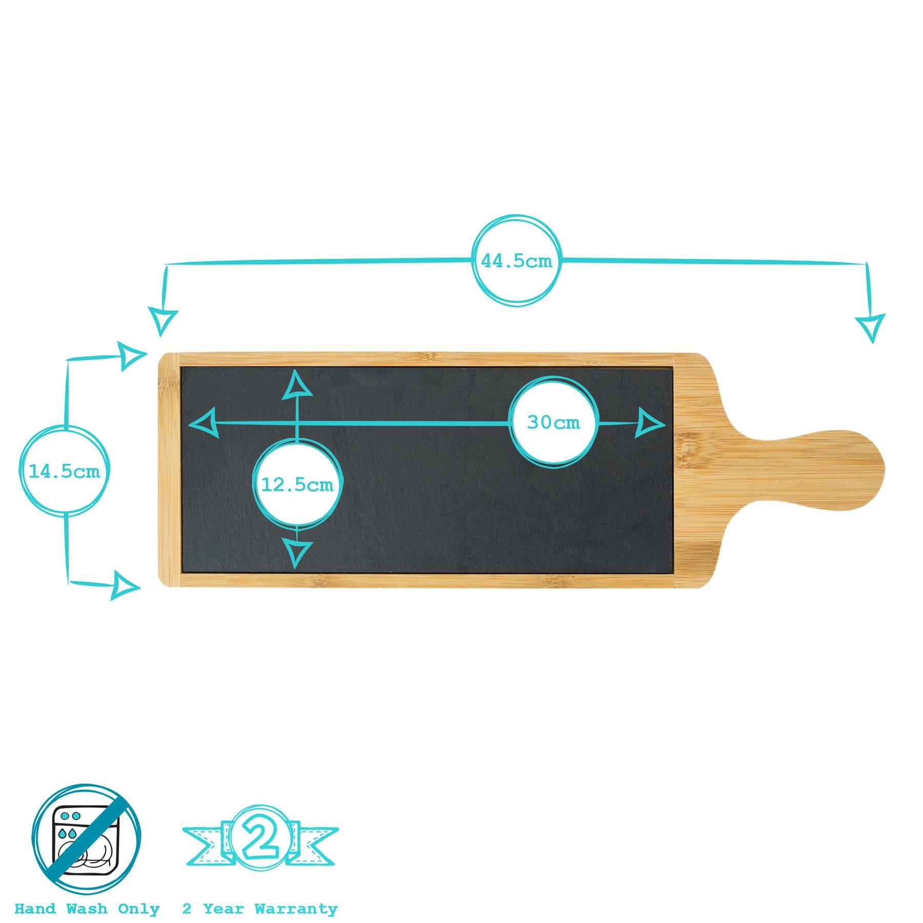 30cm x 12.5cm Bamboo Slate Serving Board