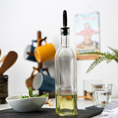 Chrome Olive Oil Bottle Pourers with Caps - Pack of 10