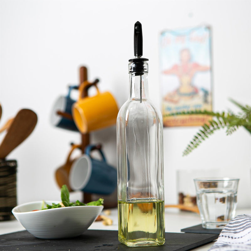 Chrome Olive Oil Bottle Pourers with Caps - Pack of 10 - By Argon Tableware