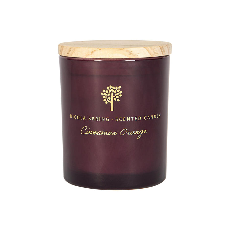 130g Cinnamon Orange Scented Soy Wax Candle - By Nicola Spring