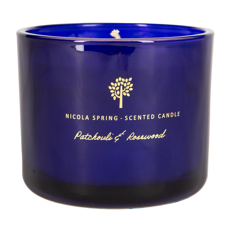 300g Patchouli & Rosewood Scented Soy Wax Candle - By Nicola Spring