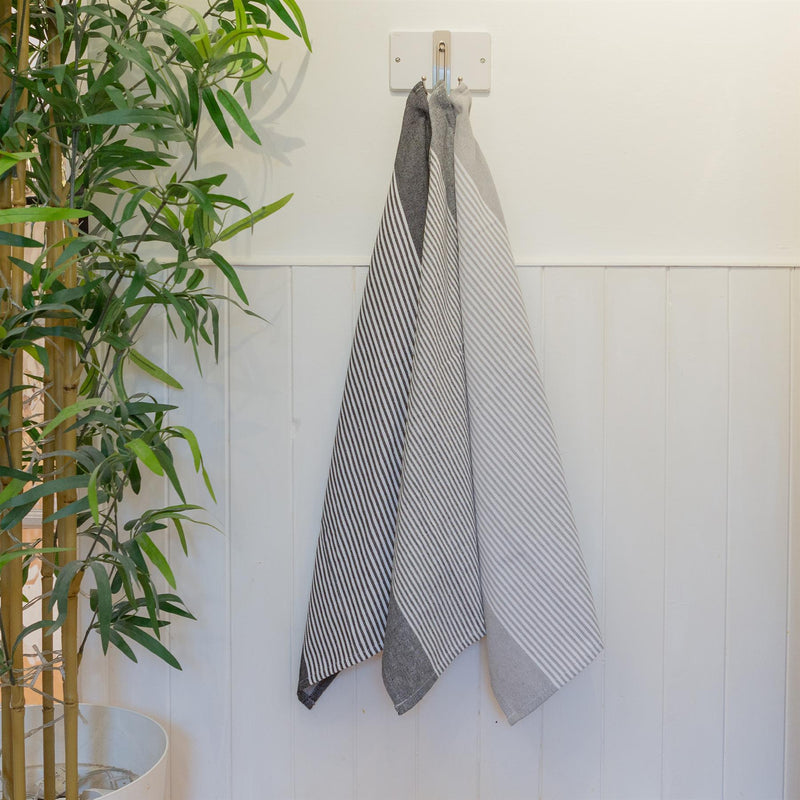 70cm x 50cm Pinstripe Cotton Tea Towel - By Nicola Spring