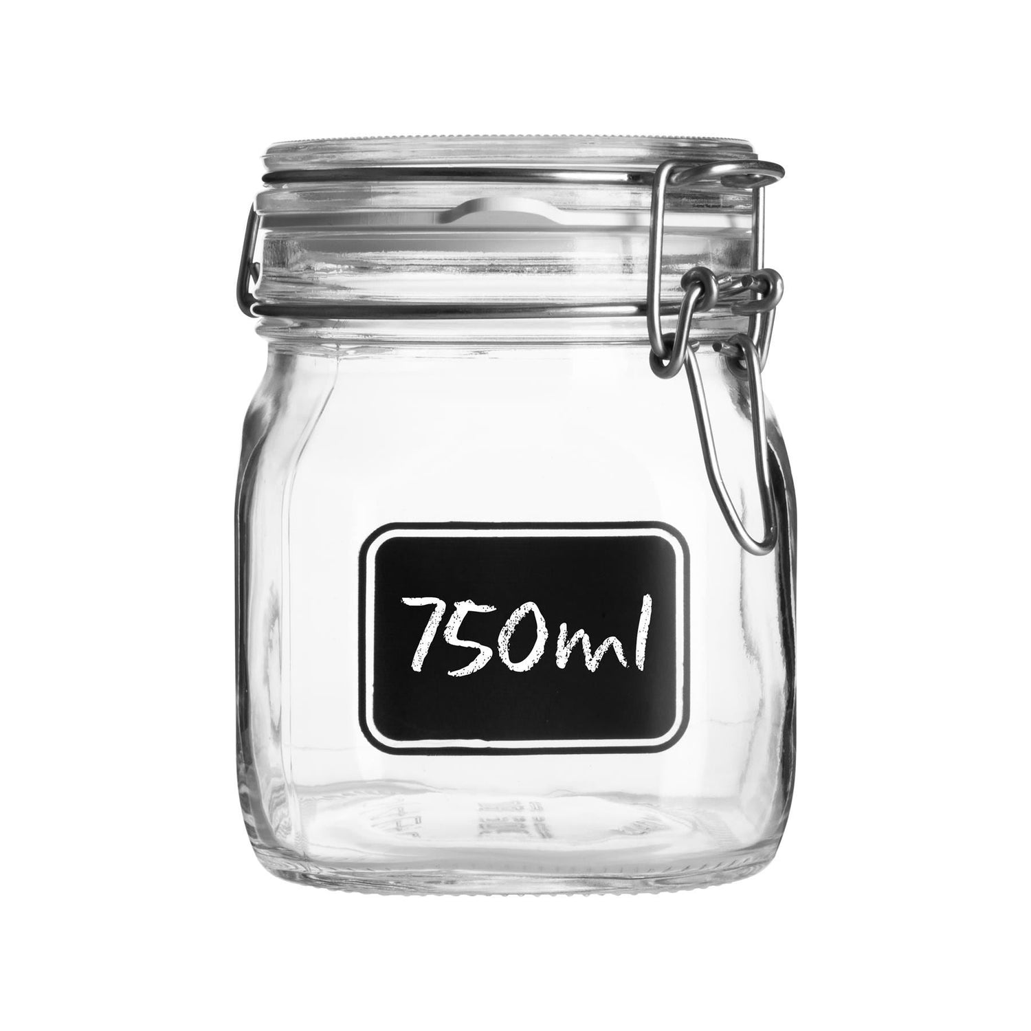 750ml Lavagna Glass Storage Jar with Chalkboard Label