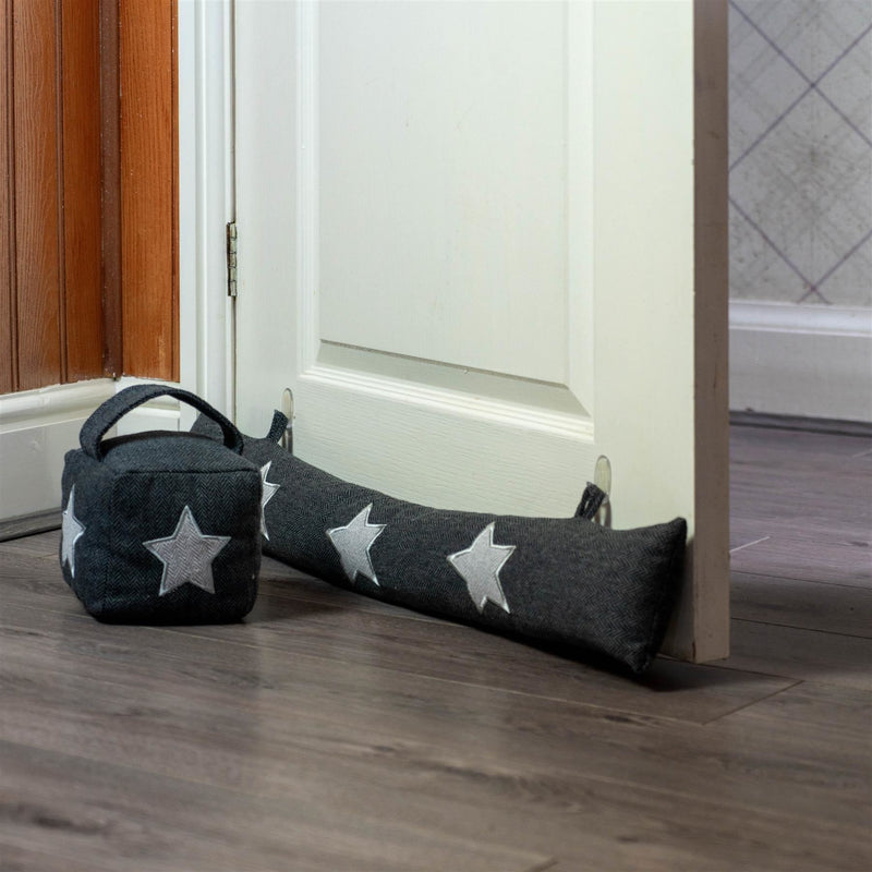 Star Herringbone Draught Excluder - By Nicola Spring