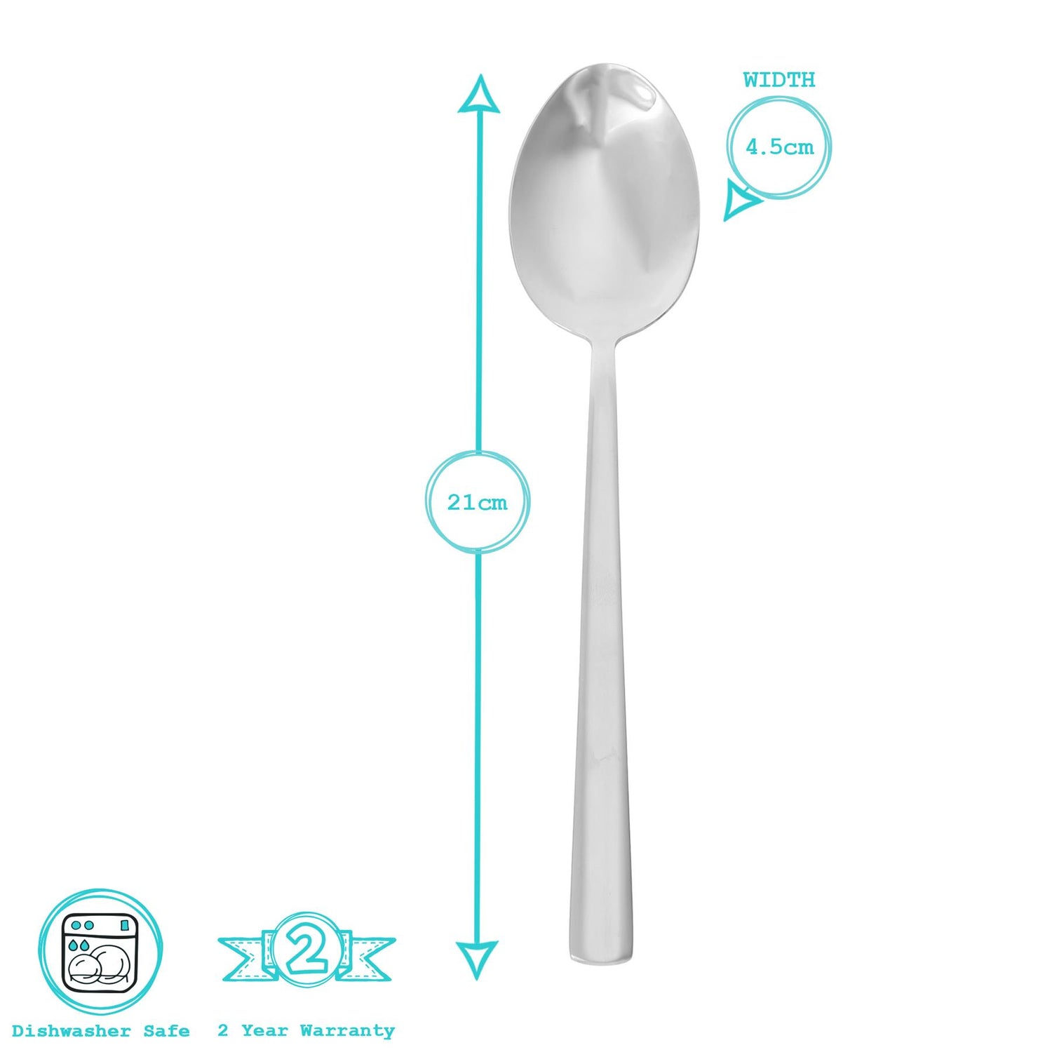 Tondo Stainless Steel Dessert Spoons