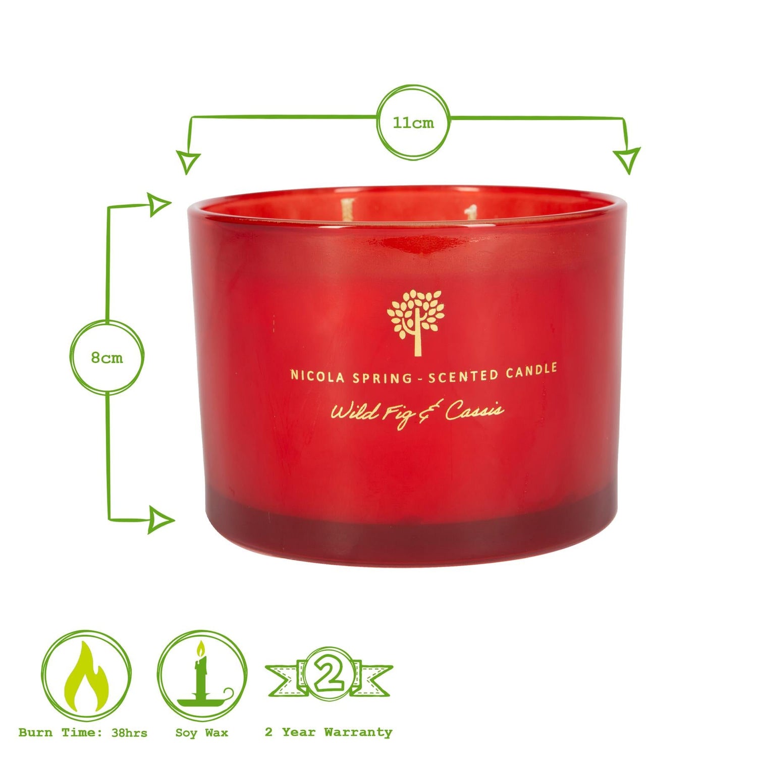 350g Double Wick Wild Fig &amp; Cassis Scented Soy Wax Candle