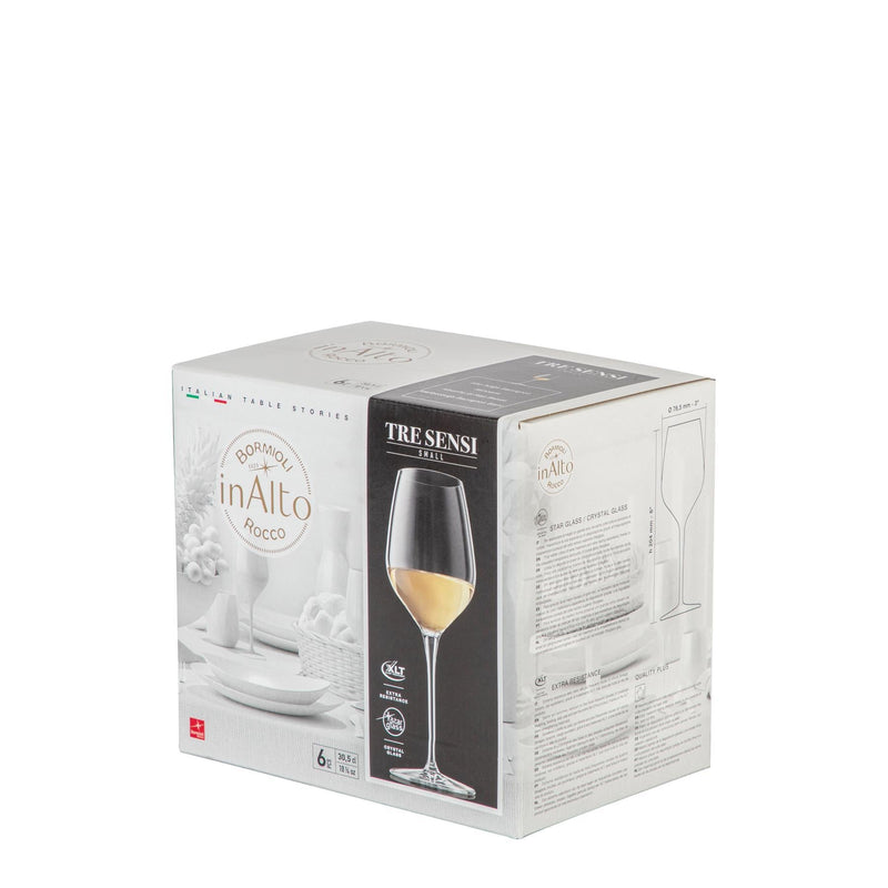 305ml Inalto Tre Sensi White Wine Glasses - Pack of Six - By Bormioli Rocco