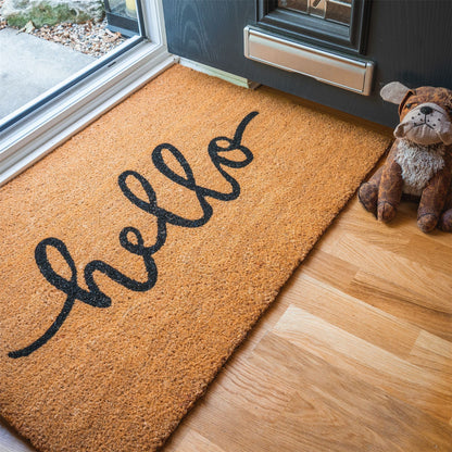 90cm x 60cm Hello Coir Door Mat