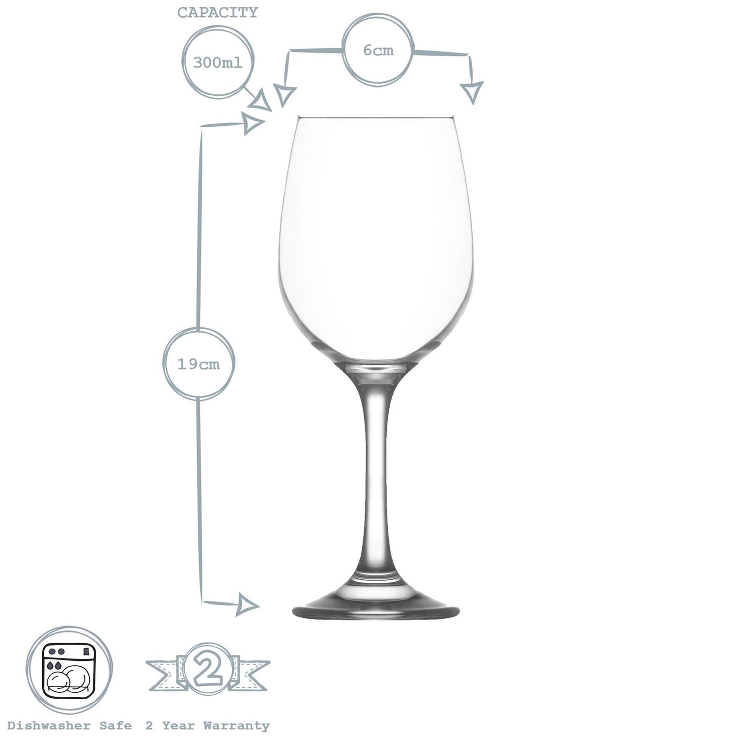 300ml Fame White Wine Glasses - Pack of Six