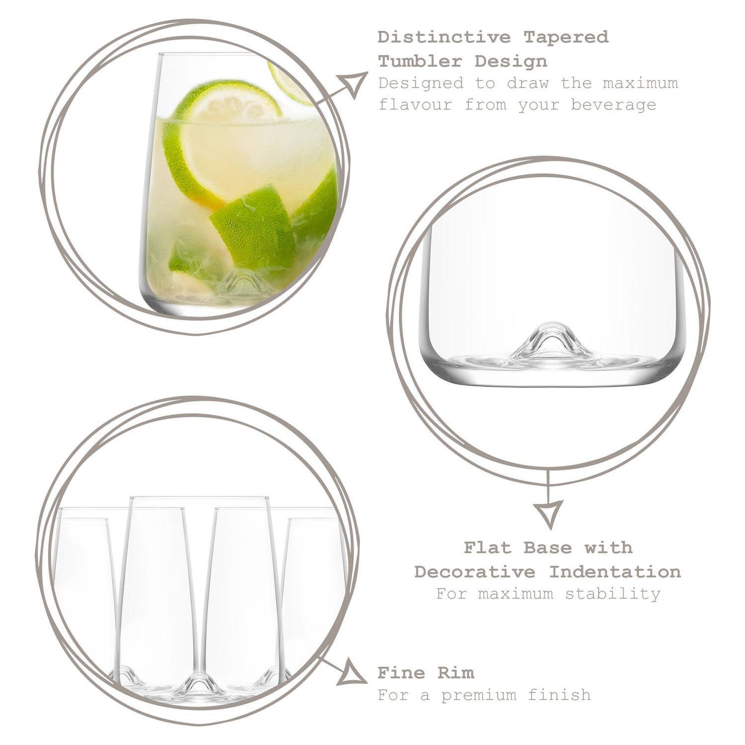 590ml Terra Highball Glasses - Pack of Six