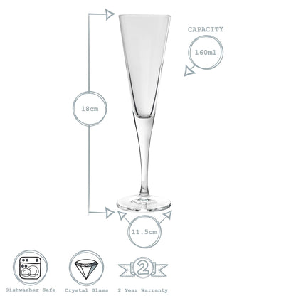 160ml Ypsilon Champagne Flutes - Pack of Six