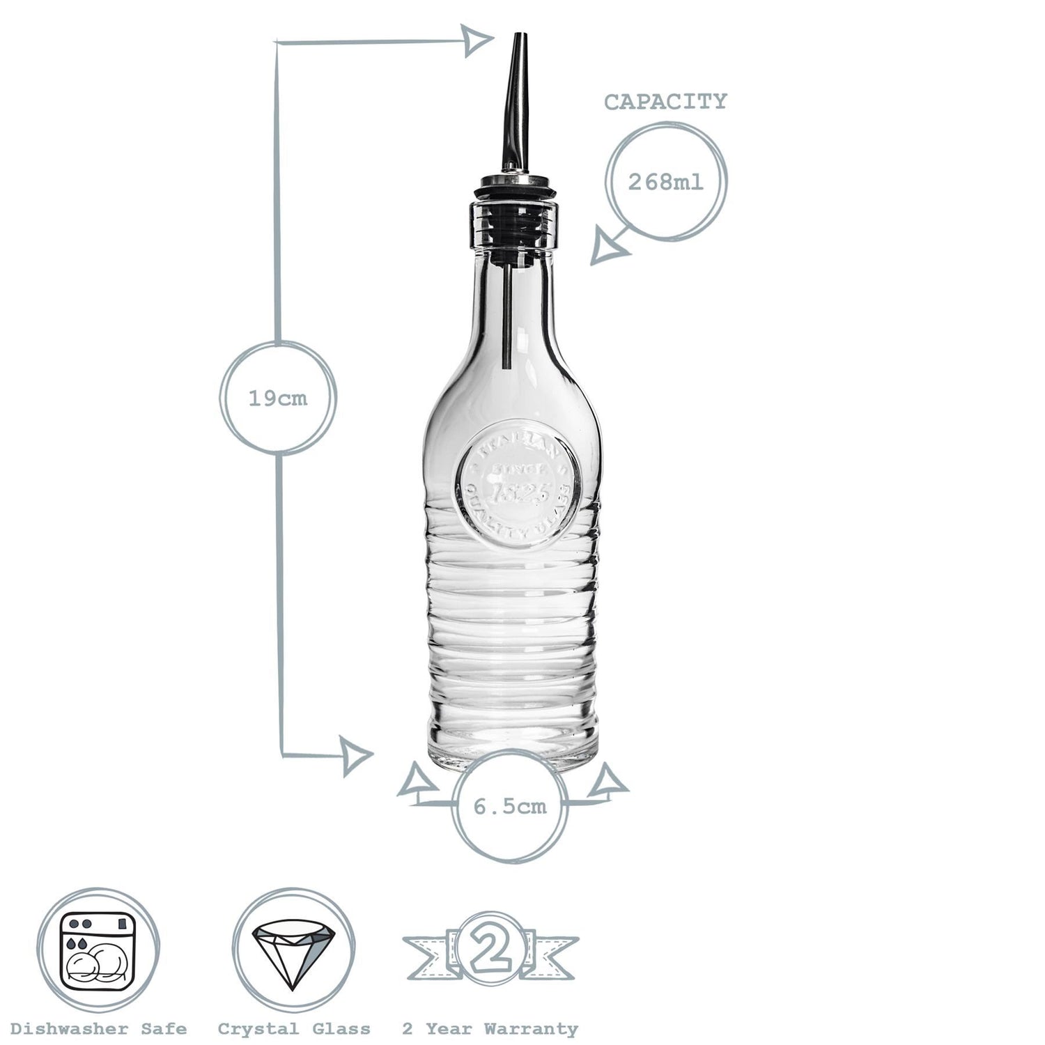 268ml Officina 1825 Olive Oil Glass Bottle