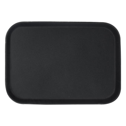 Black 35.5cm x 25cm Rectangle Non-Slip Serving Tray - By Argon Tableware