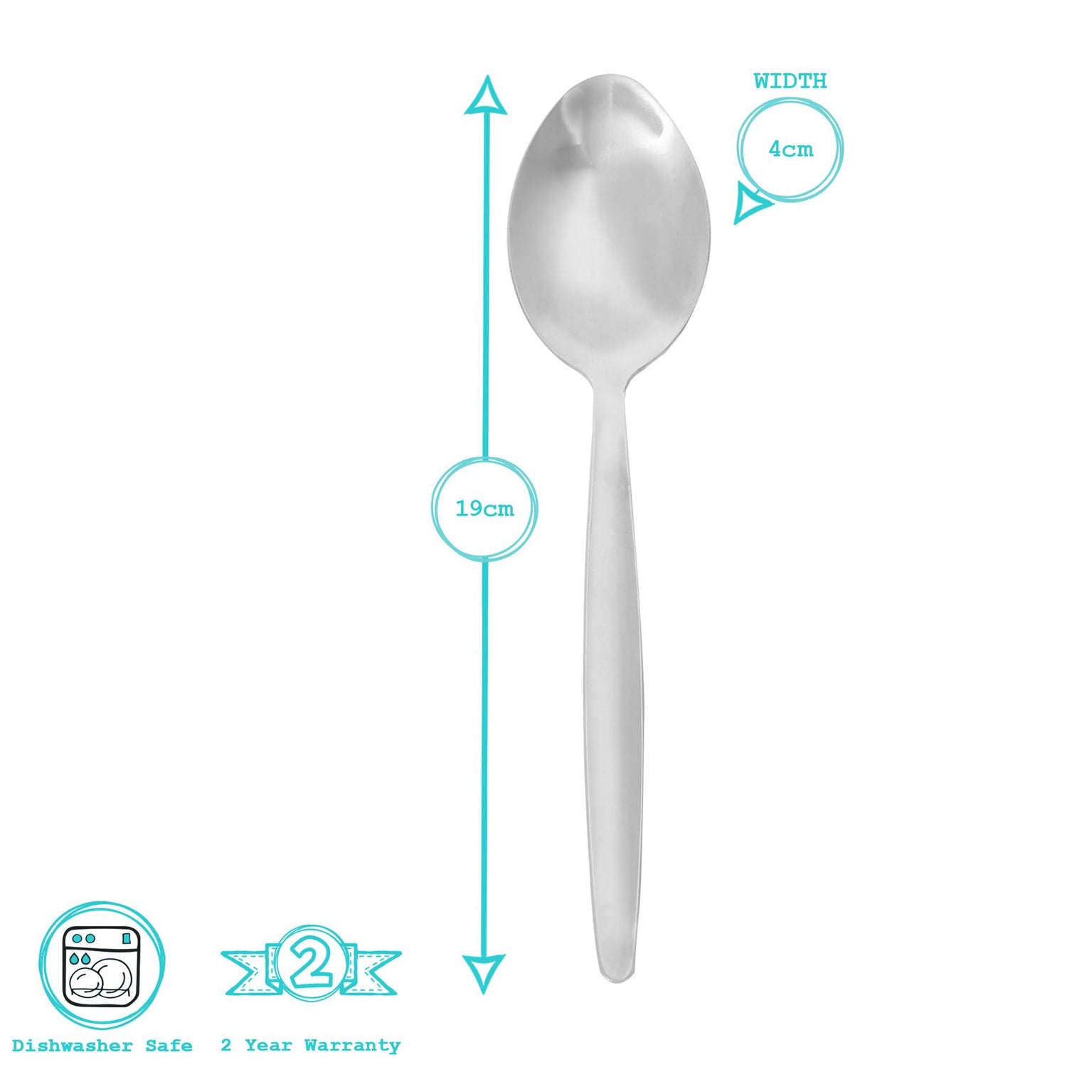 Economy Stainless Steel Dessert Spoons