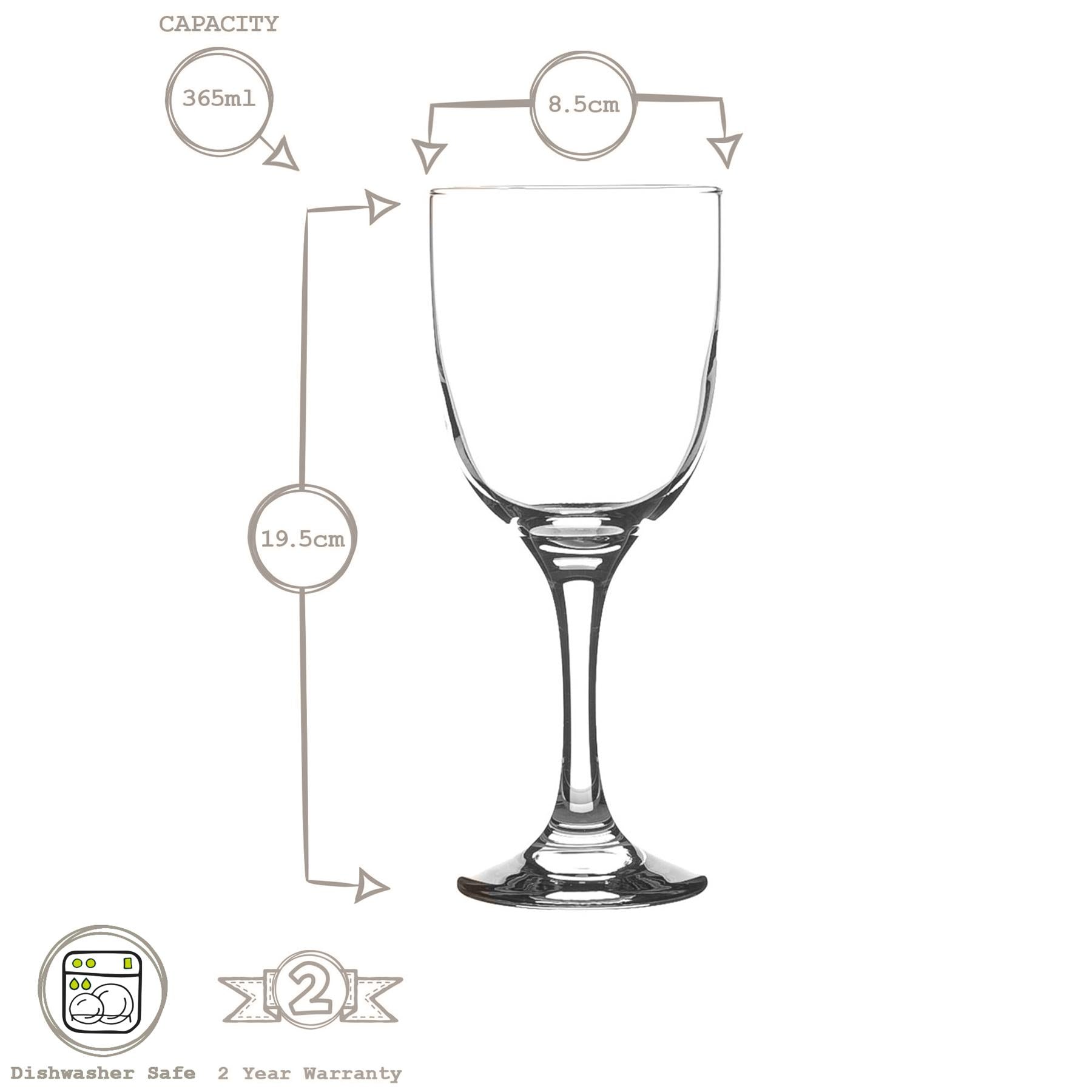 365ml Tokyo Wine Glasses - Pack of Six