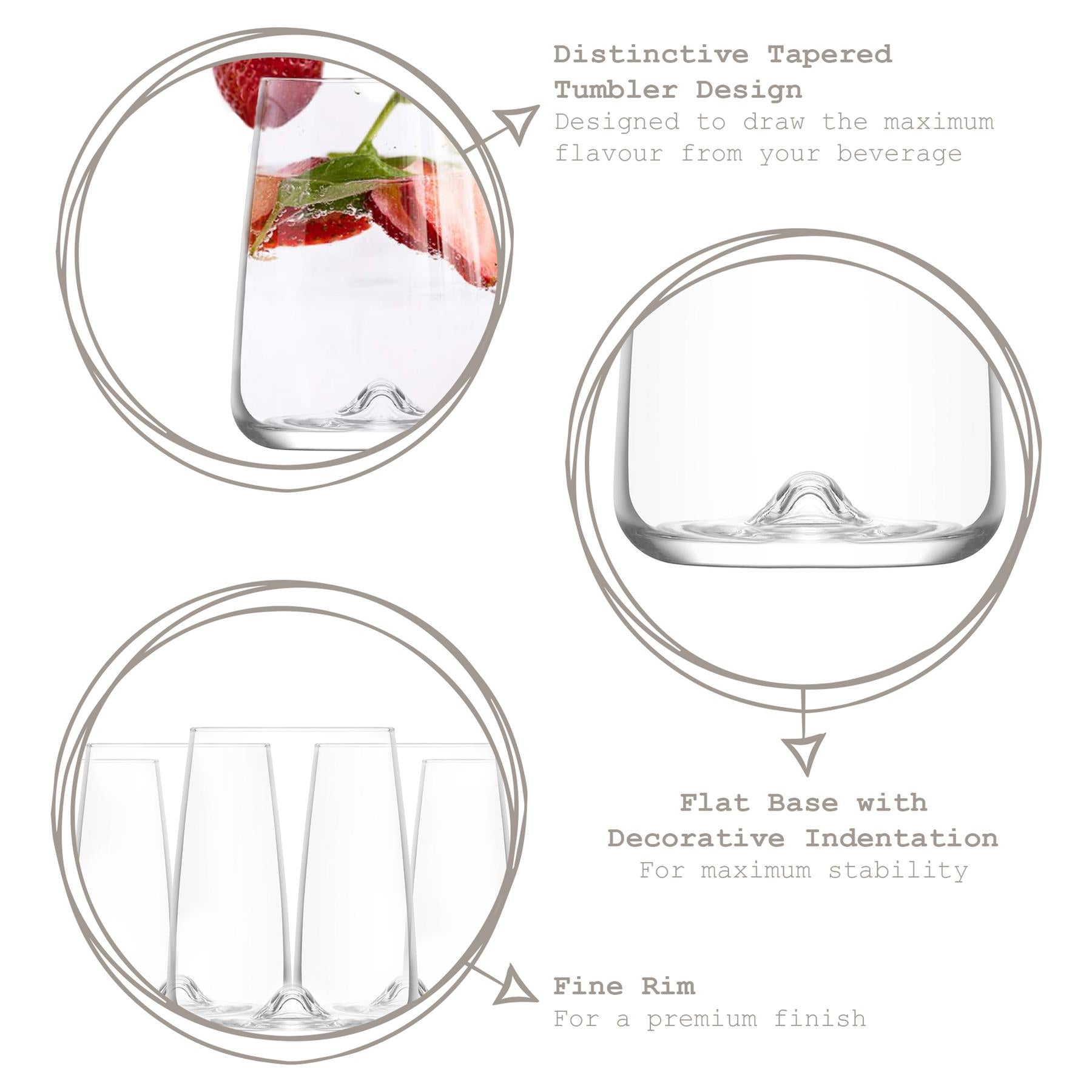 475ml Terra Tumbler Glasses - Pack of Six