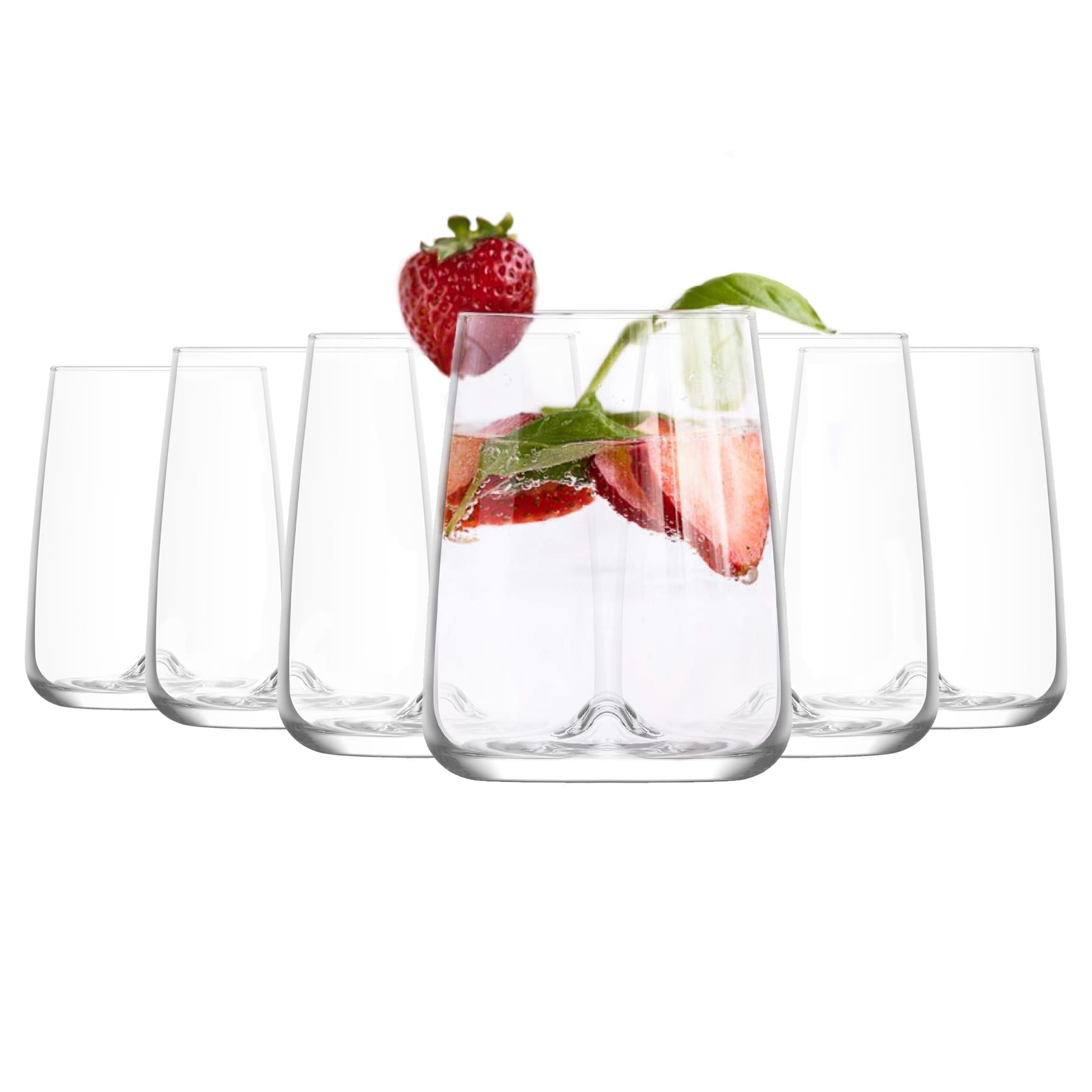 475ml Terra Tumbler Glasses - Clear - Pack of 6  - By LAV